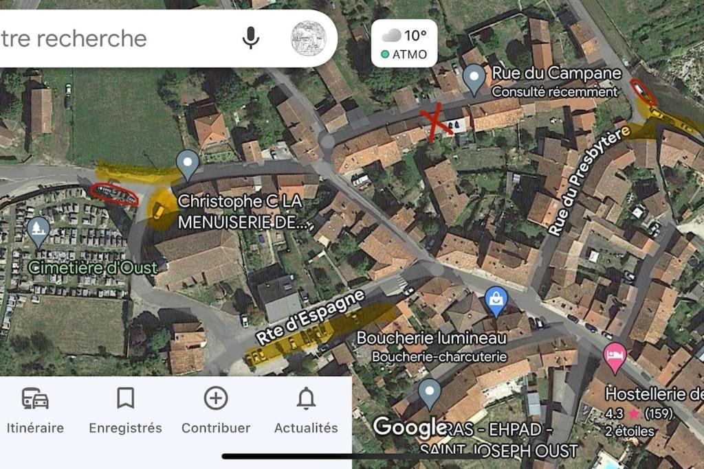 La Petite Ourse Maison De Village A Oust Bagian luar foto